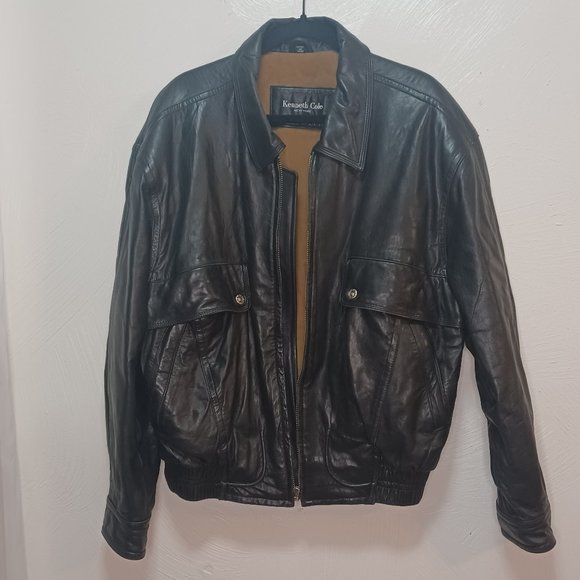 Cole New York Jackets & Coats Cole 0 Leather Jacket Mens L Black Poshmark